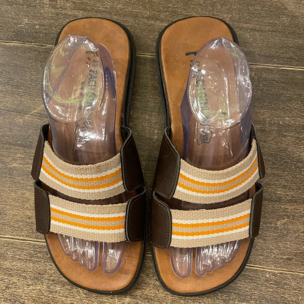 Pach Genuine Leather Footbed Sandals Thailand Slides Size 43‎